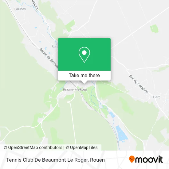 Tennis Club De Beaumont-Le-Roger map