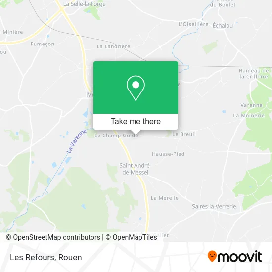 Les Refours map