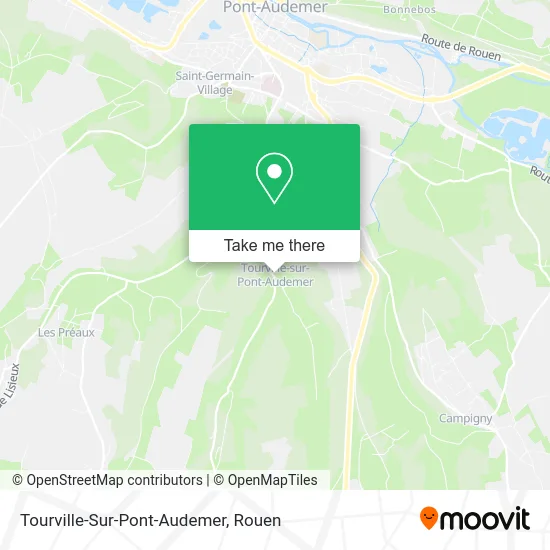 Tourville-Sur-Pont-Audemer map