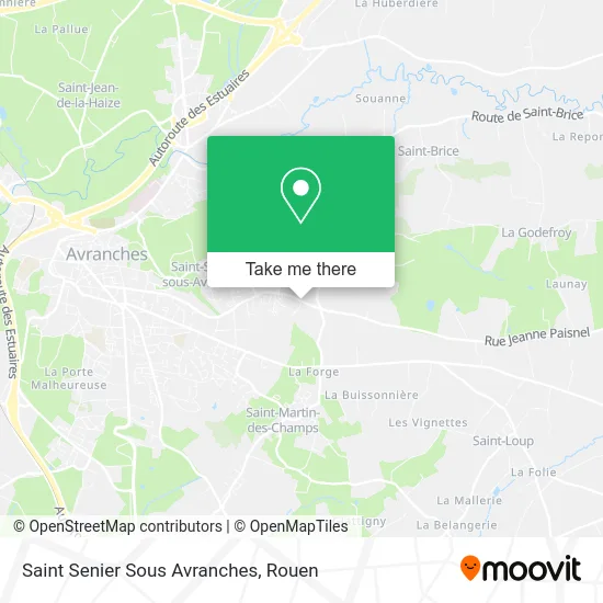 Saint Senier Sous Avranches map