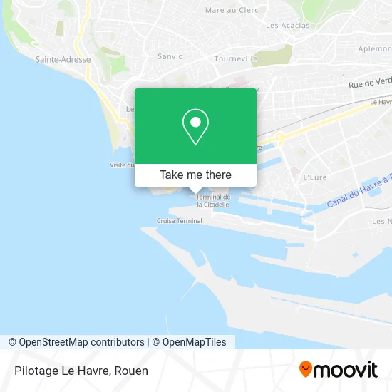 Pilotage Le Havre map
