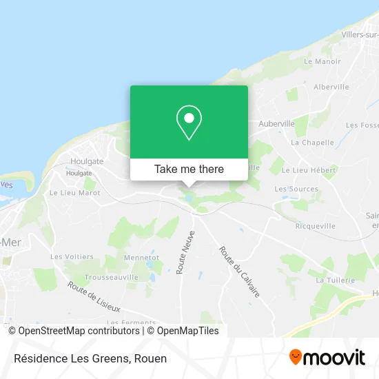 Résidence Les Greens map