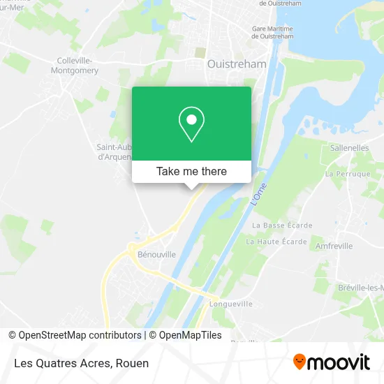 Les Quatres Acres map