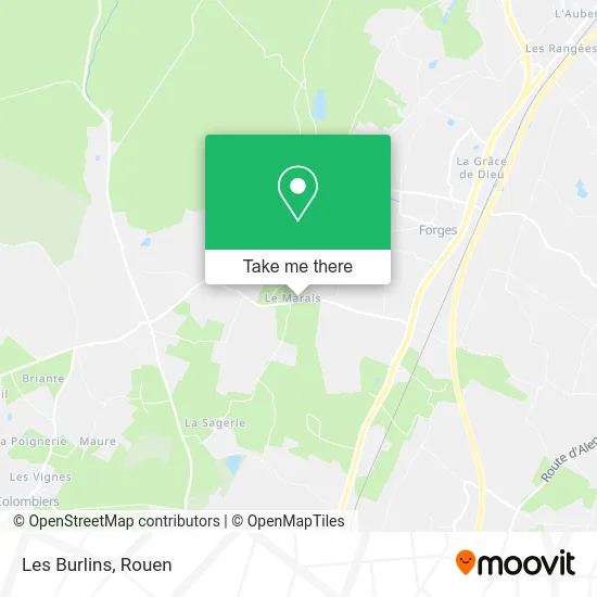 Les Burlins map