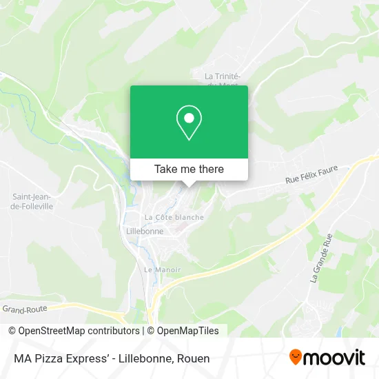 MA Pizza Express’ - Lillebonne map