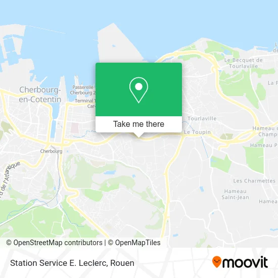 Station Service E. Leclerc map