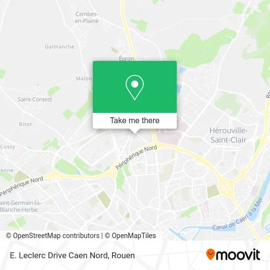 E. Leclerc Drive Caen Nord map