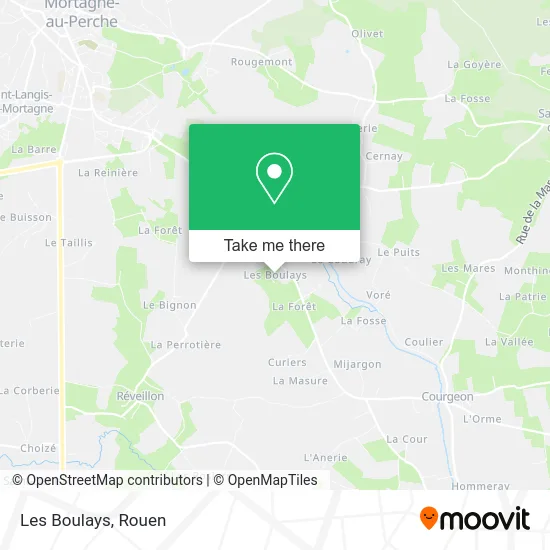 Les Boulays map