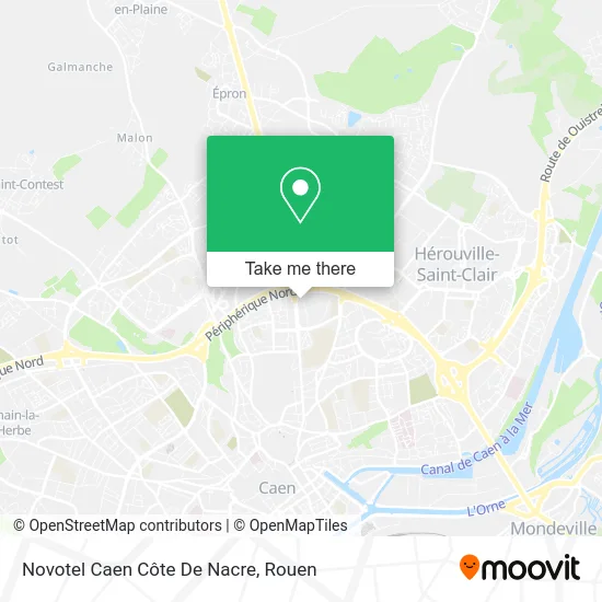 Novotel Caen Côte De Nacre map