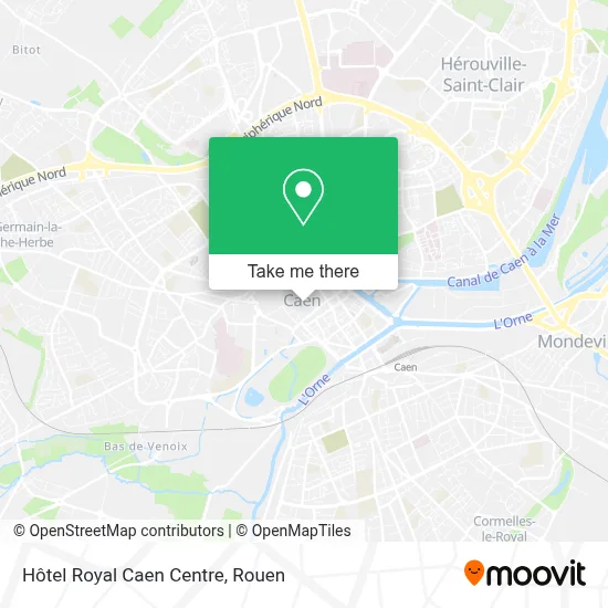 Hôtel Royal Caen Centre map