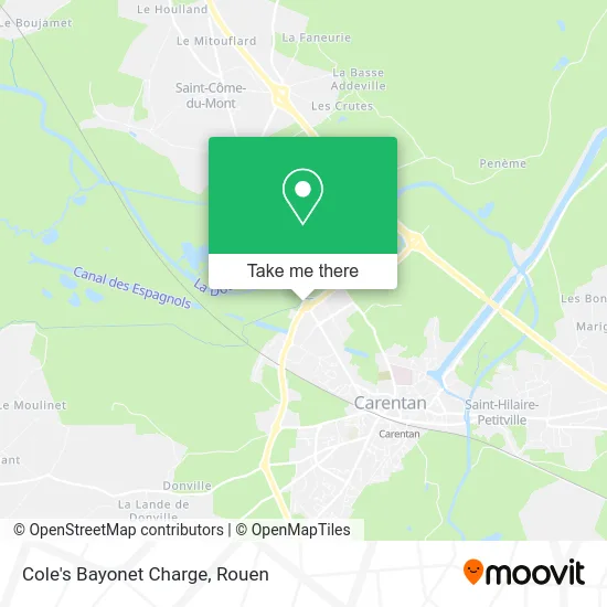 Cole's Bayonet Charge map