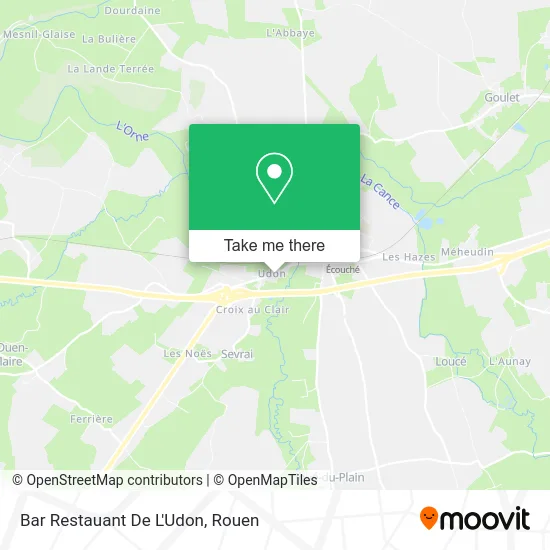 Bar Restauant De L'Udon map