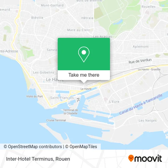 Inter-Hotel Terminus map