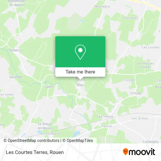 Les Courtes Terres map