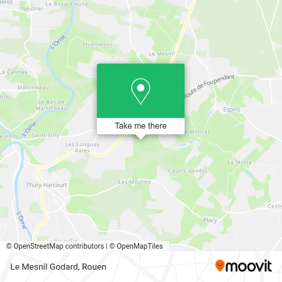 Le Mesnil Godard map