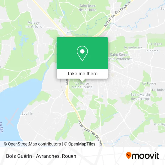 Bois Guérin - Avranches map