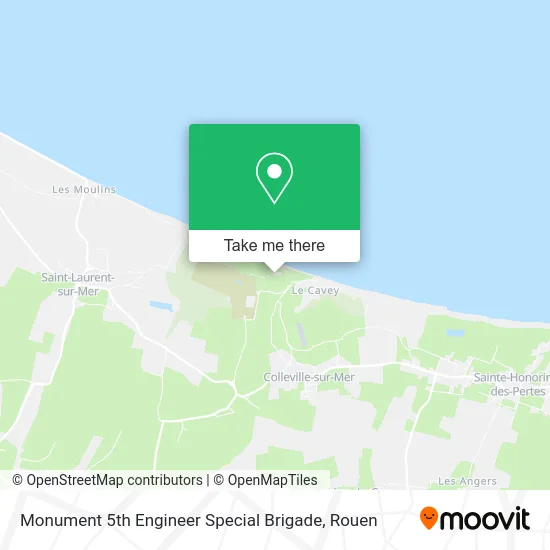 Monument 5th Engineer Special Brigade map