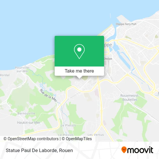 Statue Paul De Laborde map