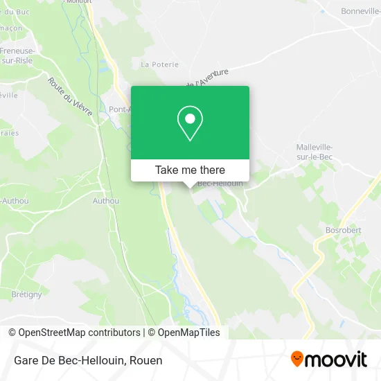 Gare De Bec-Hellouin map