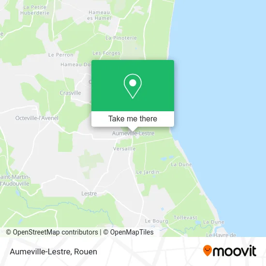Aumeville-Lestre map