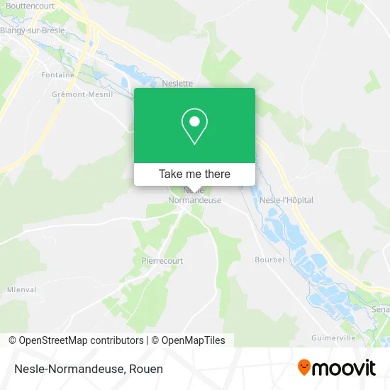 Nesle-Normandeuse map