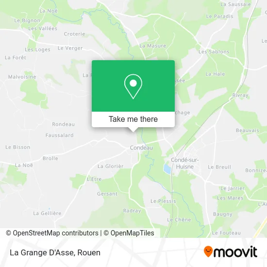 La Grange D'Asse map