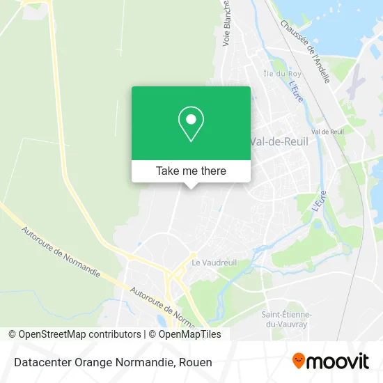 Datacenter Orange Normandie map