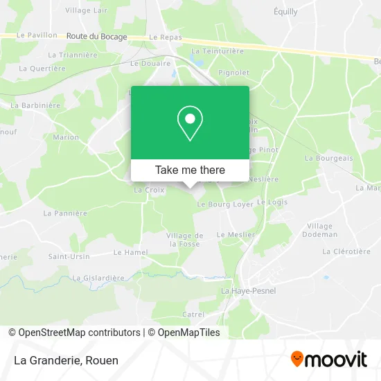 La Granderie map