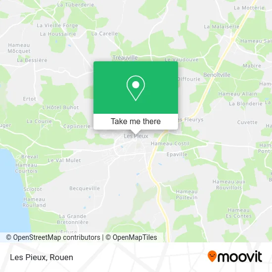 Les Pieux map