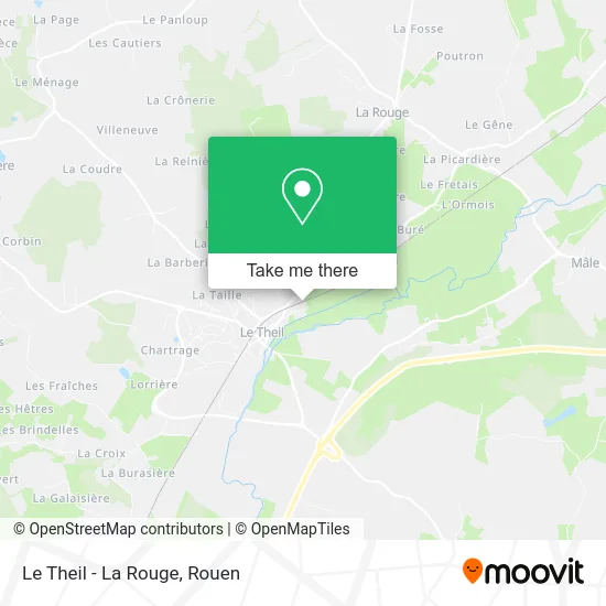 Le Theil - La Rouge map