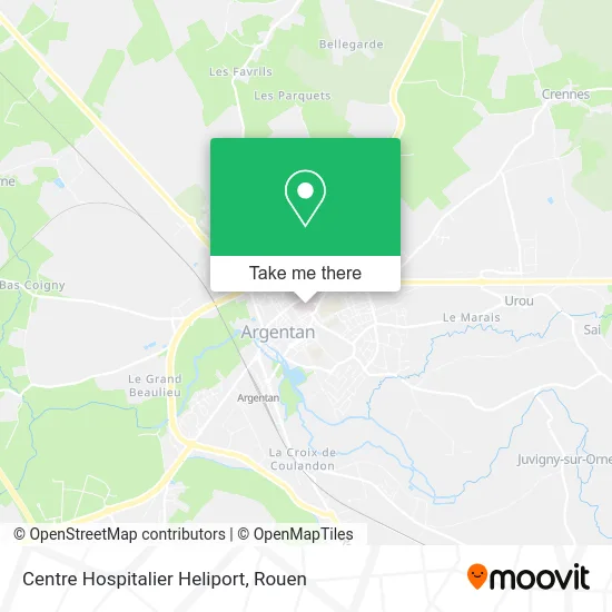 Centre Hospitalier Heliport map