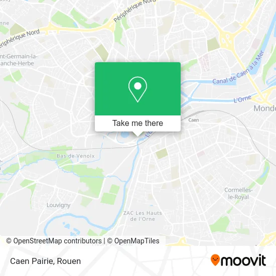 Caen Pairie map