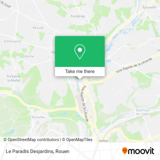 Le Paradis Desjardins map