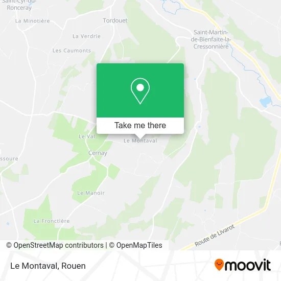Le Montaval map