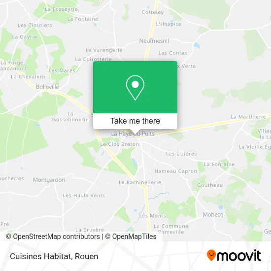 Cuisines Habitat map