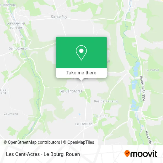 Les Cent-Acres - Le Bourg map