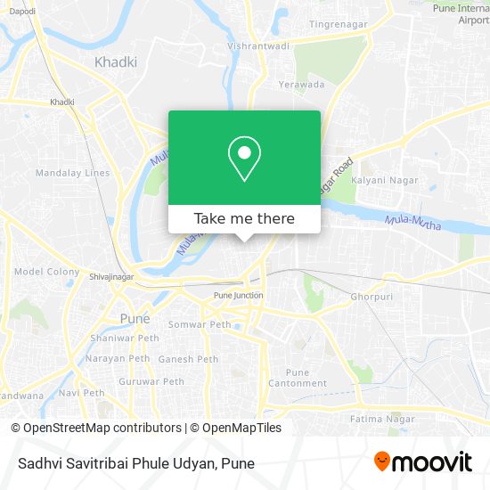 Sadhvi Savitribai Phule Udyan map