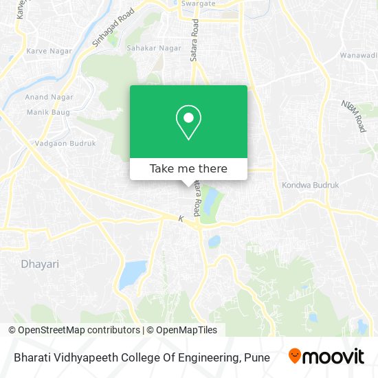 Bharati Vidhyapeeth College Of Engineering map