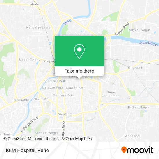 KEM Hospital map