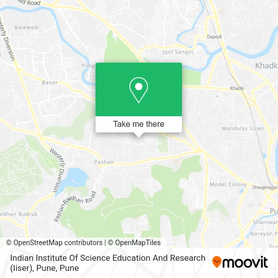 Indian Institute Of Science Education And Research (Iiser), Pune map