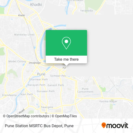 Pune Station MSRTC Bus Depot map