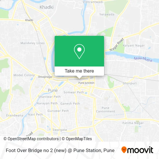 Foot Over Bridge no 2 (new)  @ Pune Station map