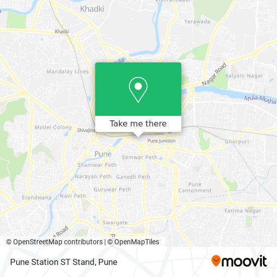 Pune Station ST Stand map