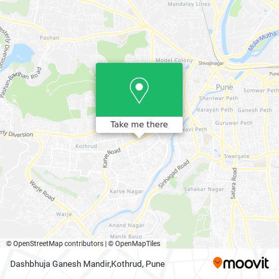 Dashbhuja Ganesh Mandir,Kothrud map