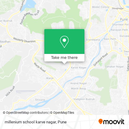 millenium school karve nagar map