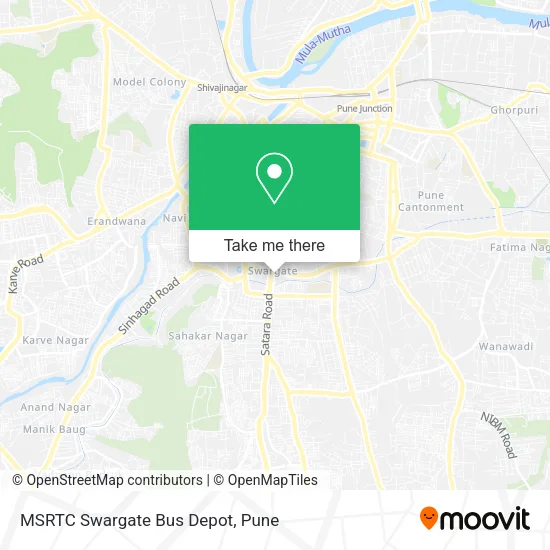 MSRTC Swargate Bus Depot map