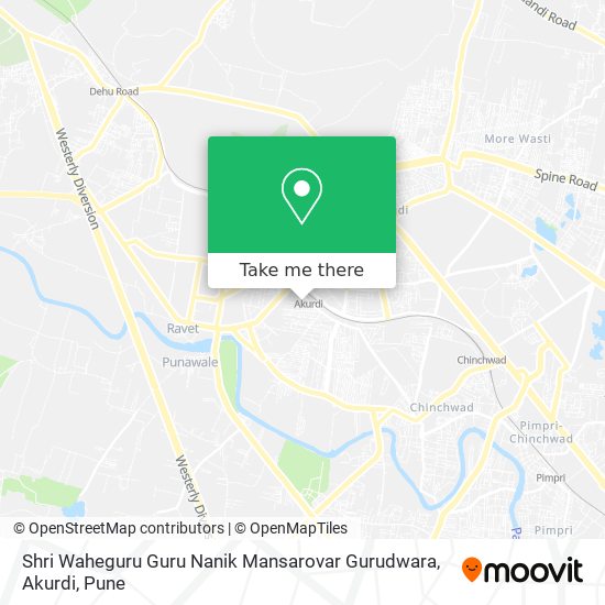 Shri Waheguru Guru Nanik Mansarovar Gurudwara, Akurdi map