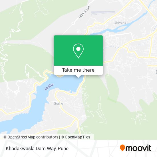 Khadakwasla Dam Way map