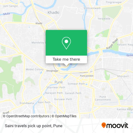 Saini travels pick up point map