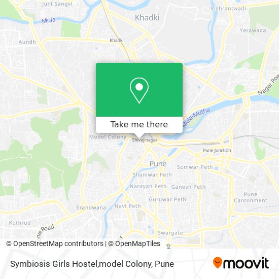 Symbiosis Girls Hostel,model Colony map
